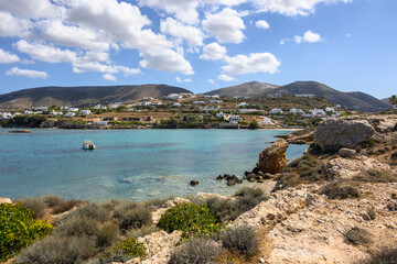Fototapeta na wymiar Paros Island, a popular tourist destination in the Aegean Sea. Cyclades Islands, Greece