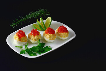 tuna cream with caviar