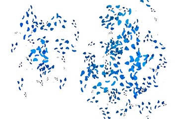 Light BLUE vector template with memphis shapes.