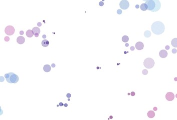 Light Pink, Blue vector pattern with spheres.