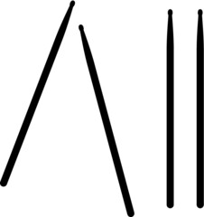 Vector illustration of the drumsticks