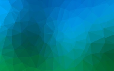 Light Blue, Green vector polygon abstract background.