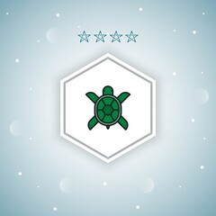 turtle vector icons modern