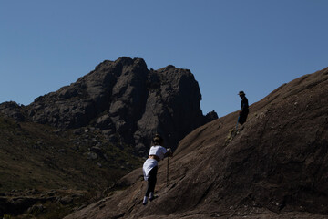 hiker in the mountains