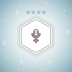womens voice vector icons modern