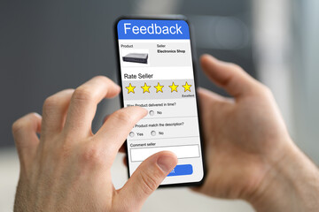 Person Filling Online Survey Form