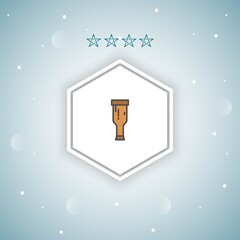 wooden leg vector icons modern