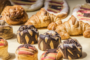 Assortment of Freshly Baked French Bread.
