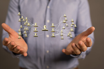 hierarchy connection team group digital