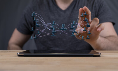 hierarchy connection team group digital
