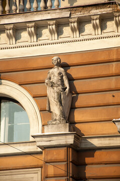 Sarajevo, Bosna and Herzegovina - January 1, 2015: Architectural detail on historical building in Sarajevo