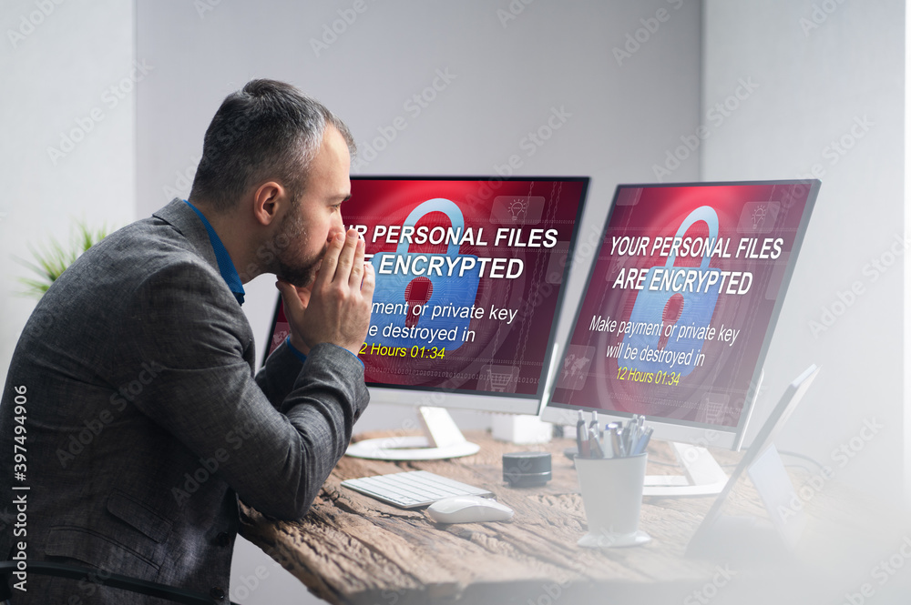 Poster Encrypted Files And Data Cyber Attack