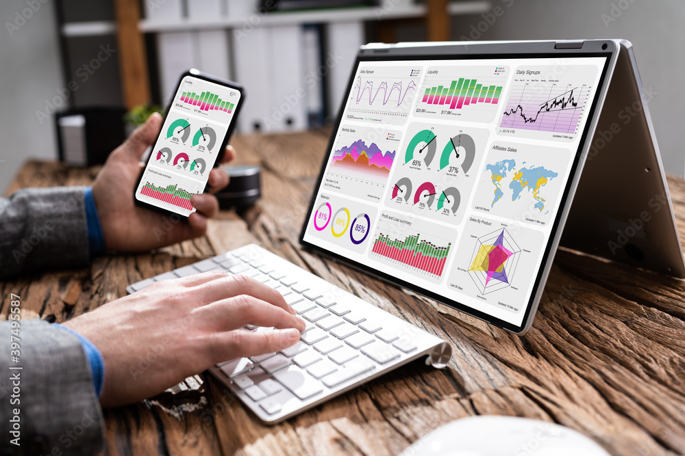Poster Mobile KPI Analytics Dashboard