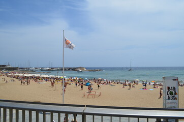flag on the beach