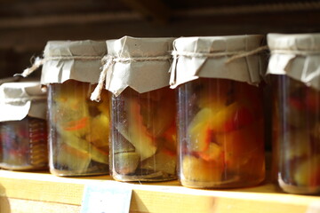 Jam in a glass jar