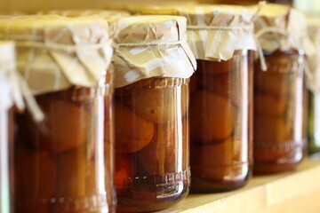 Jam in a glass jar