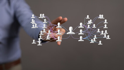 hierarchy connection team group digital