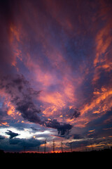 Fototapeta premium Wolkengebilde im Abendrot