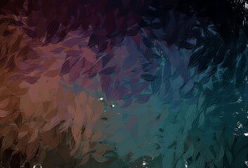 Dark Blue, Red vector pattern with random forms.