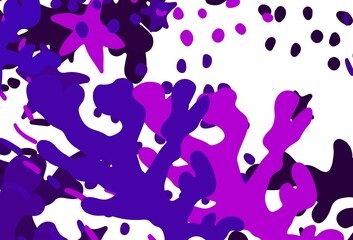 Dark Purple, Pink vector background with abstract shapes.