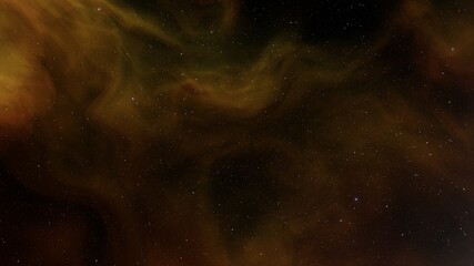 nebula gas cloud in deep outer space, Science fiction illustrarion, colorful space background with stars 3d render
