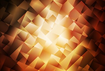 Dark Orange vector polygonal background.