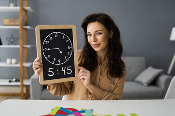 Elementary School Teacher Woman In Video Call