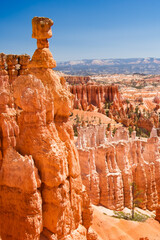 Hoodoos in Bryce Canyon National Park, clear day during spring