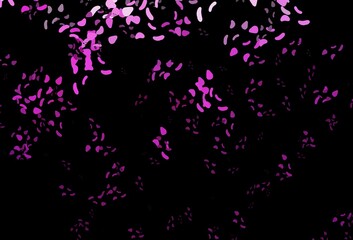 Dark Pink vector pattern with chaotic shapes.