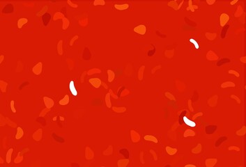 Light Orange vector pattern with chaotic shapes.