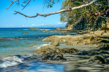The rocky and isolated beach at Puntarenas on Nicoya peninsula, Costa Rica