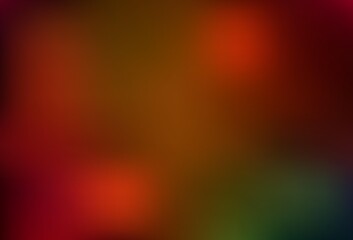 Dark Green, Red vector blurred and colored pattern.