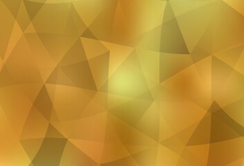 Dark Yellow vector abstract mosaic background.