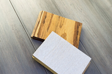 white oak and eucalyptus floor samples
