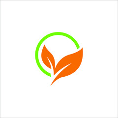 logo leaft icon beutiful healthy