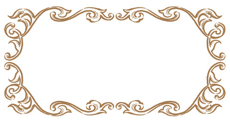 ビンテージ、アンティークな装飾フレーム。ベクター素材