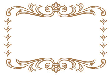 ビンテージ、アンティークな装飾フレーム。ベクター素材