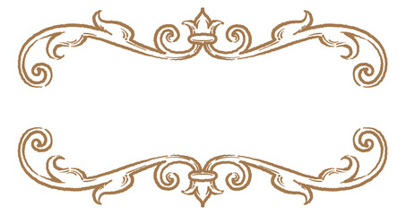 ビンテージ、アンティークな装飾フレーム。ベクター素材