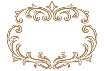 ビンテージ、アンティークな装飾フレーム。ベクター素材