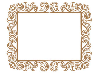 ビンテージ、アンティークな装飾フレーム。ベクター素材