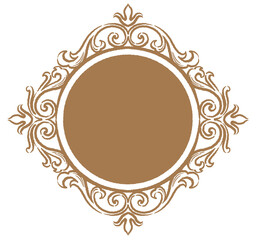 ビンテージ、アンティークな装飾フレーム。ベクター素材