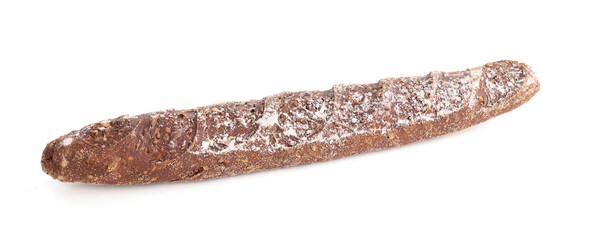Brown wholemeal bread baguette