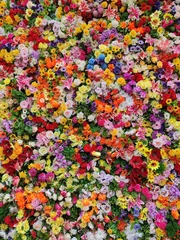 Fototapeten Vertical background of flowers. Colorful panel. © estefania chan