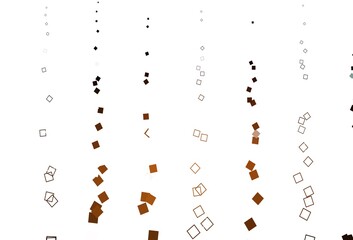 Light Orange vector pattern with crystals, rectangles.