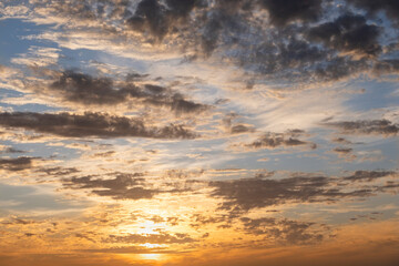 sunset in the sky