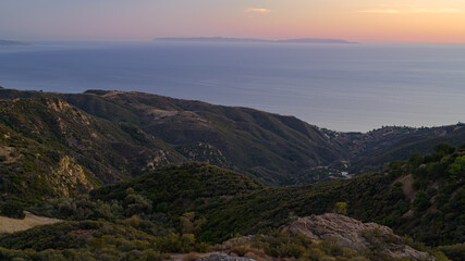 sunset over the mountains