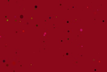 Light Red, Yellow vector cover with spots.