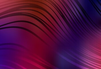 Obraz premium Dark Blue, Red vector backdrop with curved lines.