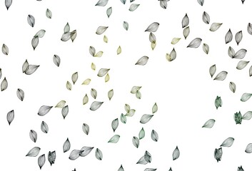 Light Green, Yellow vector doodle template.