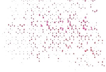 Light Green, Red vector cover with english symbols.